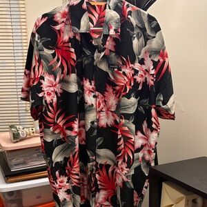 Tropical Floral Button Down Shirt